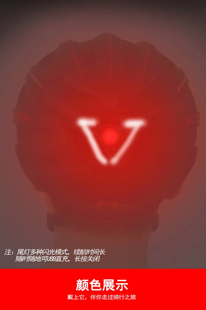 Bicycle helmet LED warning lamp light bike helmet airsof helmet Composites Half-covered Unisex bike helmet