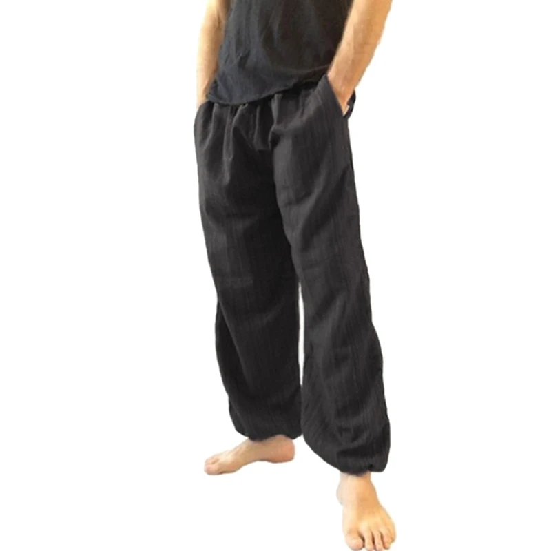 Мужские шаровары размера плюс спортивные штаны хлопковые брюки для