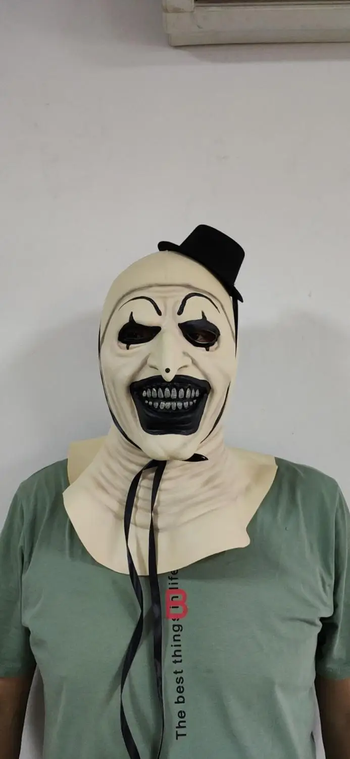 Halloween Scary Clown Mask Adult Men Woman Horrible Latex Evil Killer Demon party costume props |