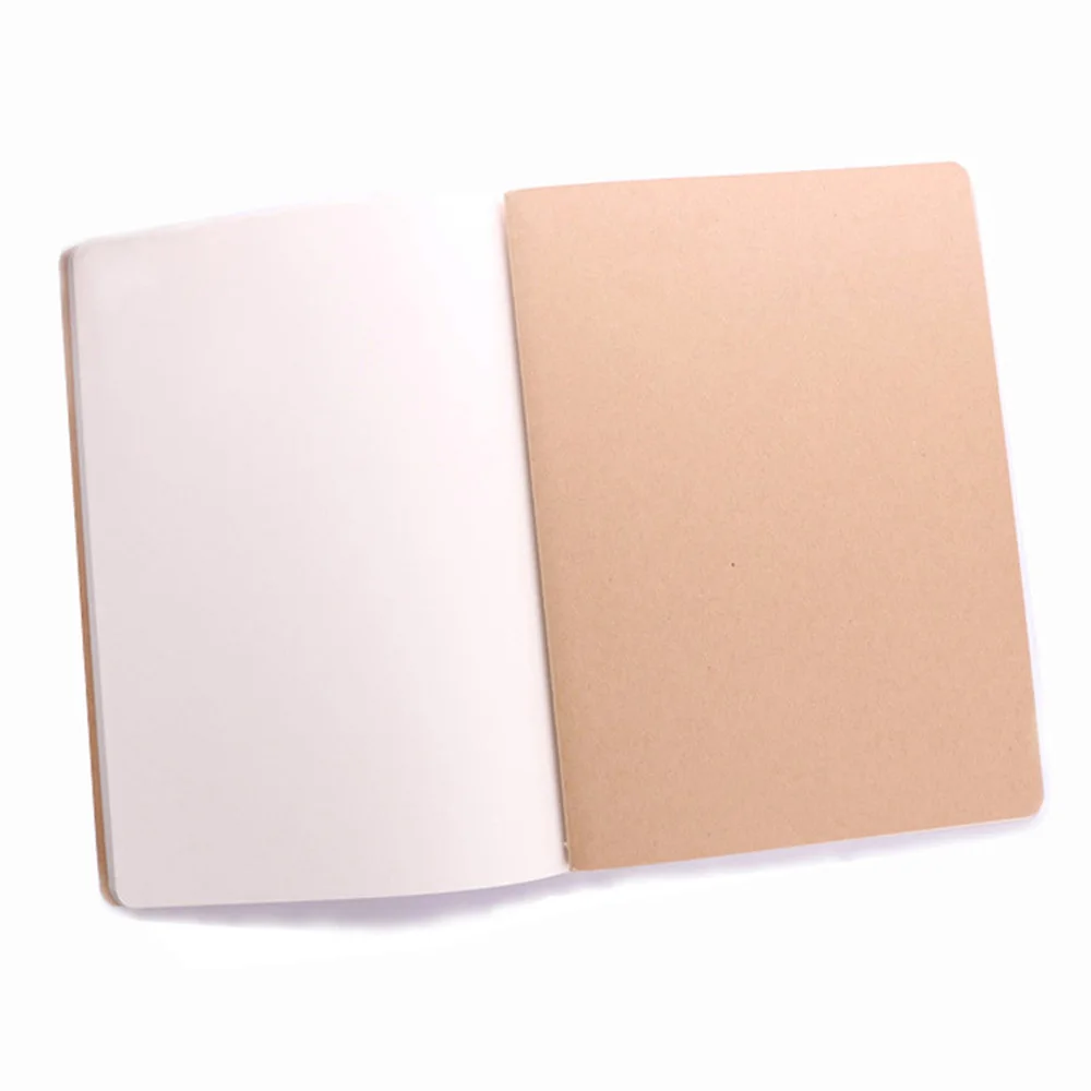 

12Pcs A6 Kraft Notebooks Kraft Brown Blank Pages Blank Cover Kraft Journals