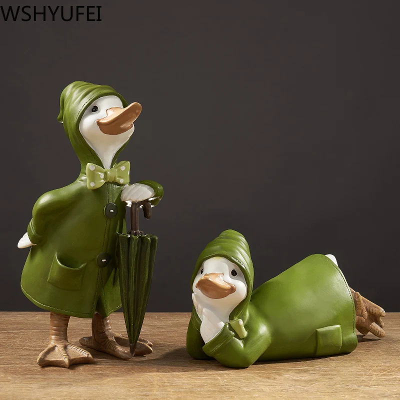 Модные полимерные украшения из зеленой утки креативные простые для дома
