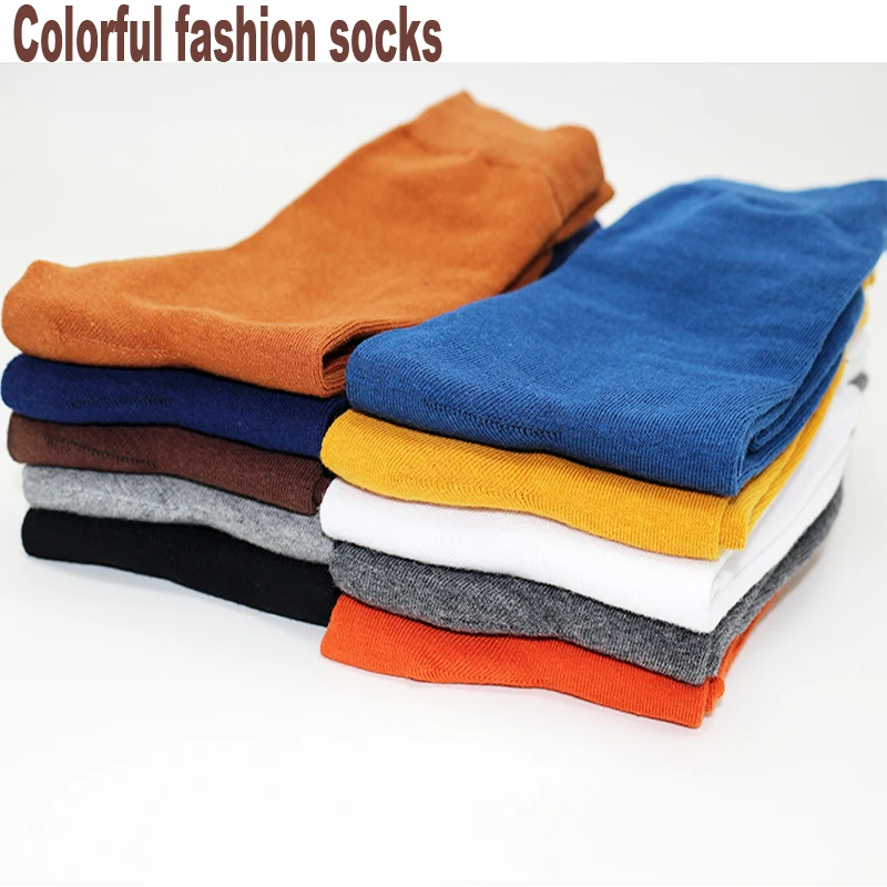 2022 New Brand Men's Socks Casual Gentleman High Quality Black Male Long Sock Business Party Dress Gift Cotton Sock Autumn Warm