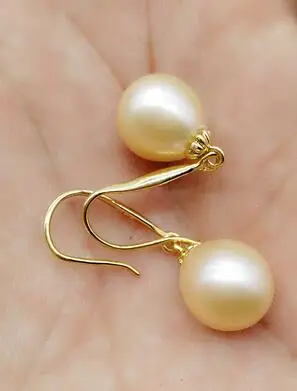 

Оригинальные 10-12 мм AAA + блестящие розовые серьги с жемчугом в Южном море