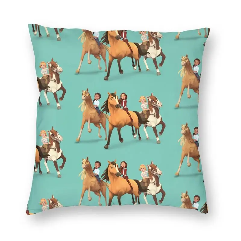 

Spirit Riding Free Cushion Cover 3D Printing Cartoon Adventure TV Show Floor Pillow Case for Sofa Pillowcover Home Decoration