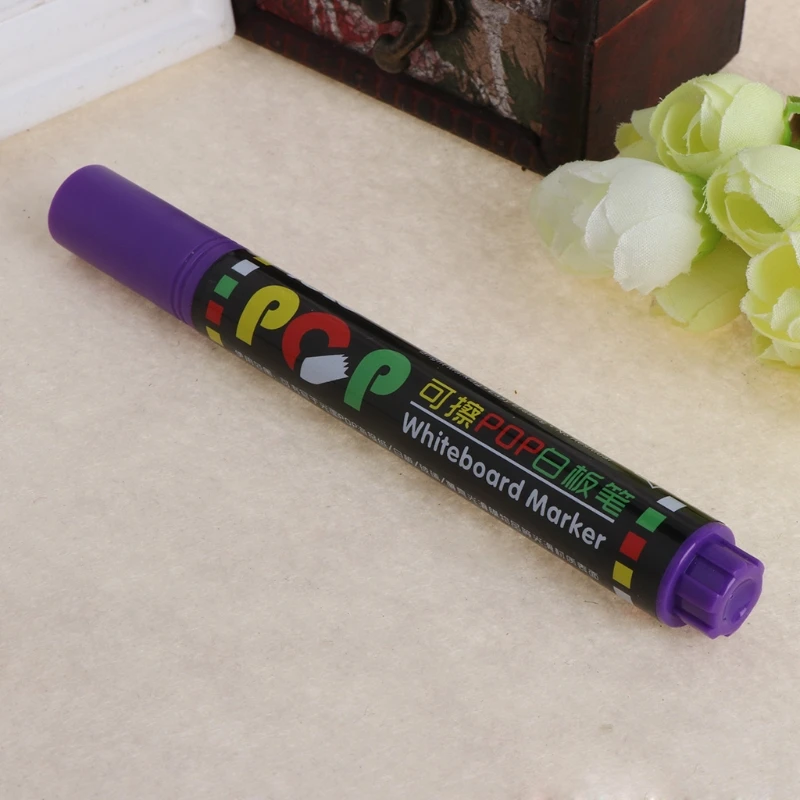 W3JD 12 Color Whiteboard Marker Erasable Paper Glass Dry Erasing 5mm Writting Pen