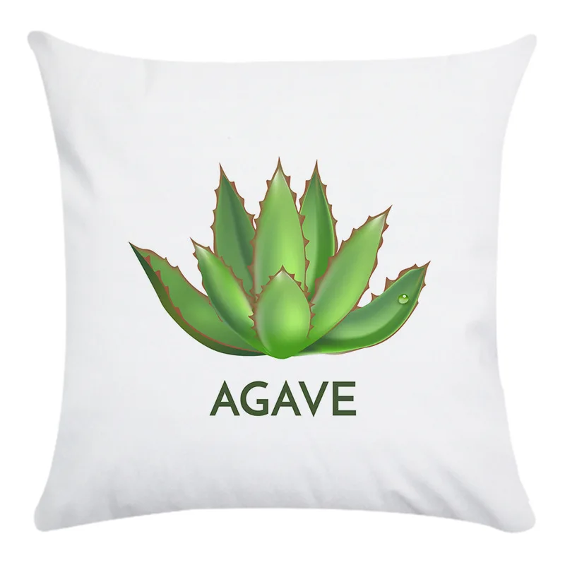 Наволочка для подушки мультяшная серия пустынный кактус короткая плюшевая