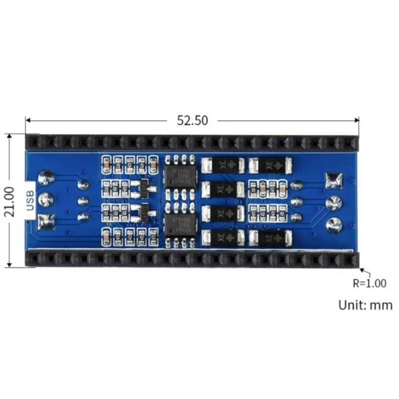 Pico-2CH-RS485 2-канальный модуль RS485 для Raspberry Pi Pico трансивер SP3485 UART в стандартный Header -