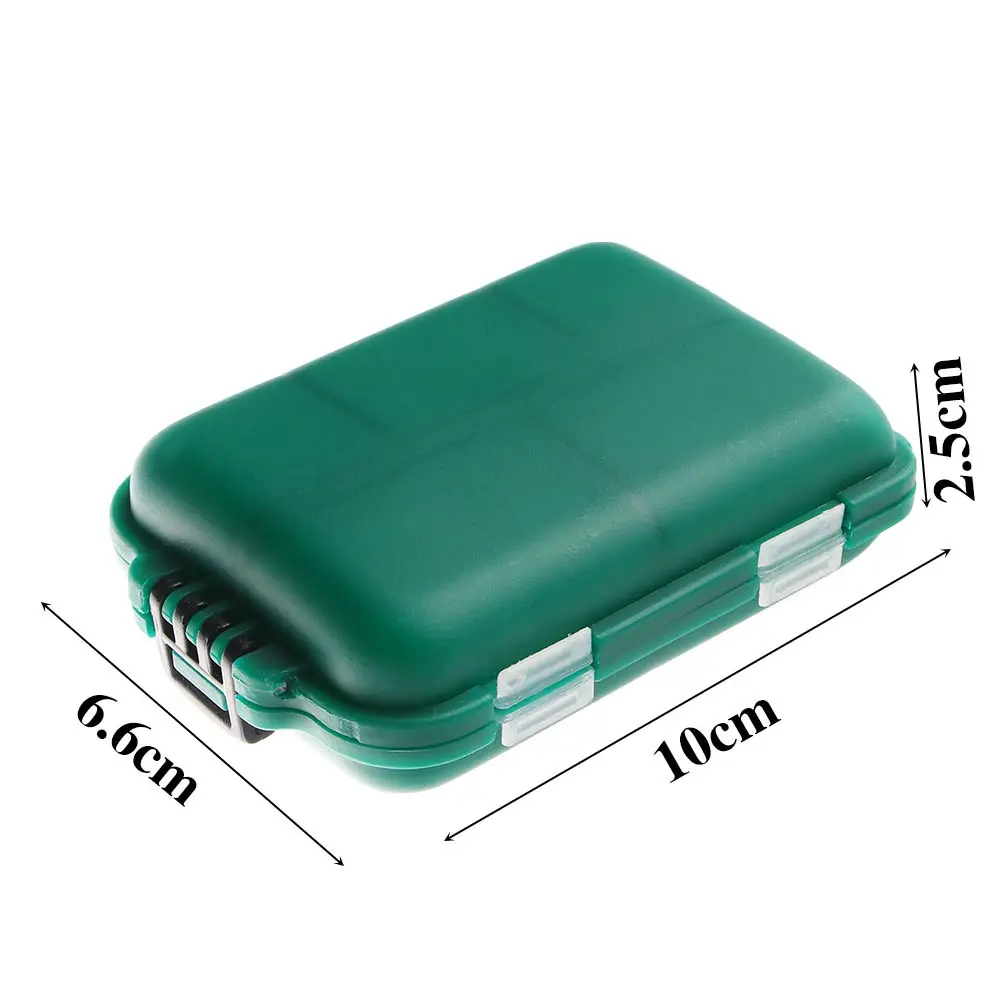 

10 Lattice Compartments Storage Case Box Plastic Fishing Lure Spoon Hook Bait Tackle Box Small Accessory Square Fishhook Box