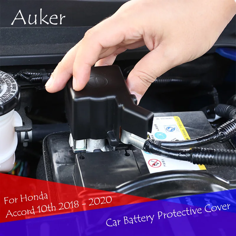 

Car Battery Electrode Waterproof Dustproof Protective Cover Sticker For Honda Accord 10th 2018 2019 2020 2021 Accessories