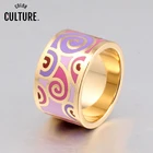 Женское кольцо с эмалью, элегантное классическое кольцо для шарфа, подарок на день рождения, 2020