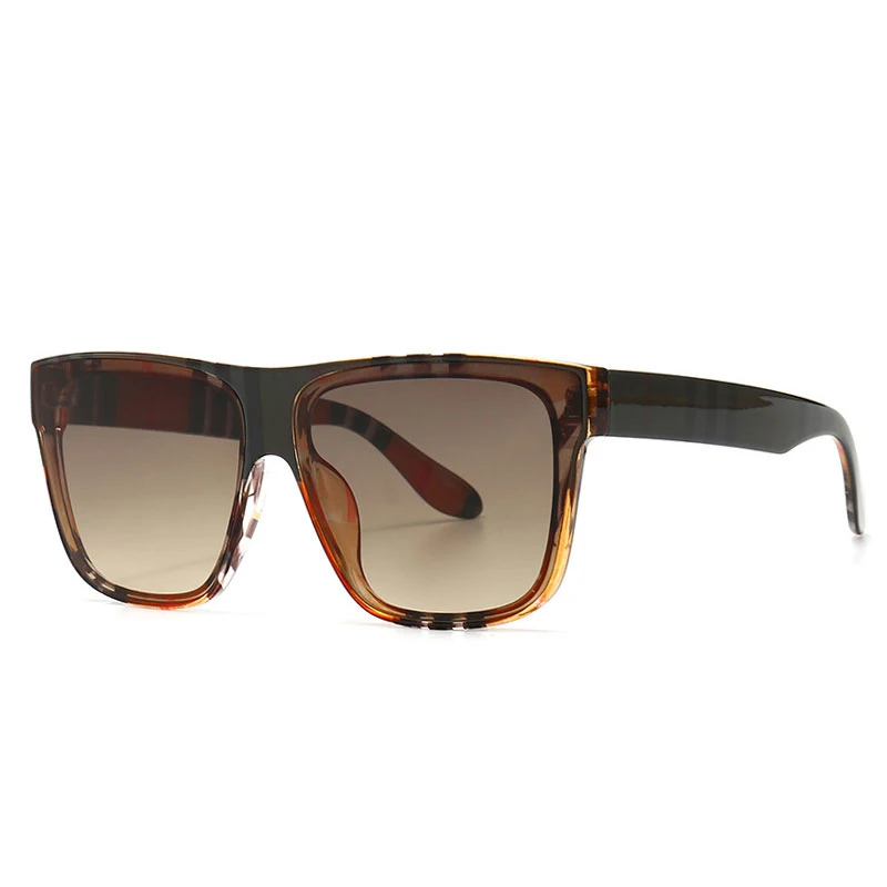 

Veshion Oversized Square Sunglasses Stripe Scottish Pattern Men Women Fashion Shades UV400 Vintage Glasses