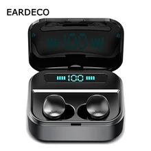 EARDECO 2200mAh Power Bank TWS Bluetooth Headphones In Ear 6D Stereo Wireless Earbuds Earphones Game Music Headset with Mic IPX7