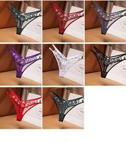 transparent mesh womens panties embroidery hollow pearl thong womens japanese sexy thin t pantsunderwear women cosplay