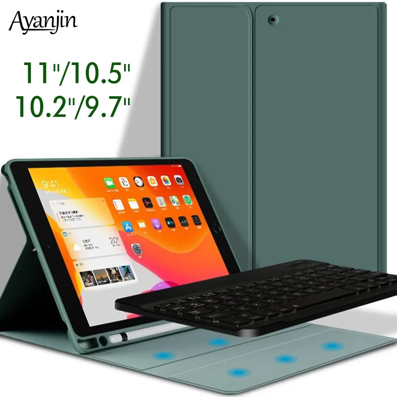 Чехол с Bluetooth клавиатурой для iPad 10 2 2019/Pro 11 2020 Air 3 5 2018 9 7 1 mini чехол держателем