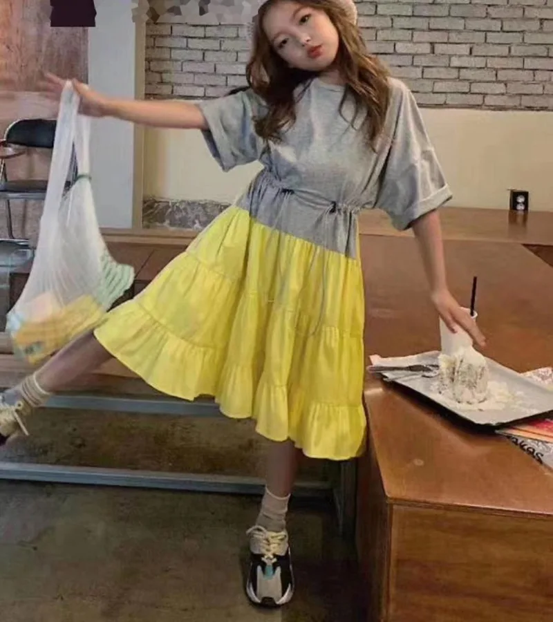 Детская одежда Новинка лета 2020 детское платье для маленьких девочек с