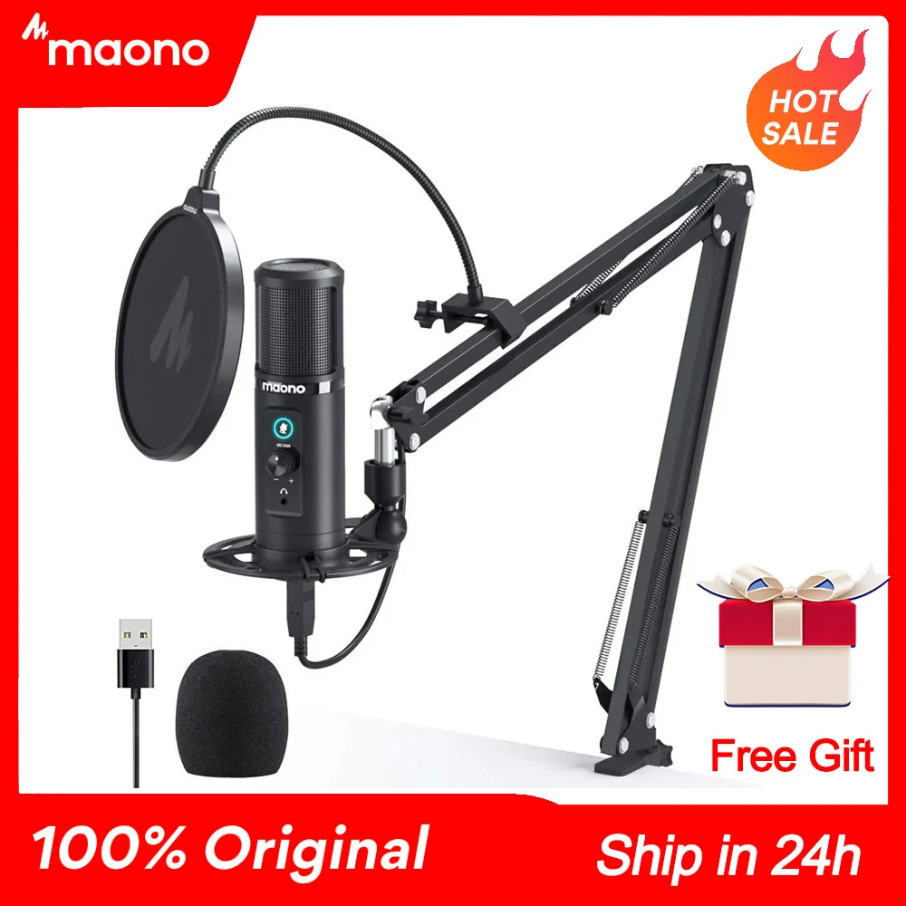 

MAONO PM422 USB Microphone Zero Delay Monitoring 192KHZ/24BIT Professional Cardioid Condenser Mic With Touch Mute Button YouTube