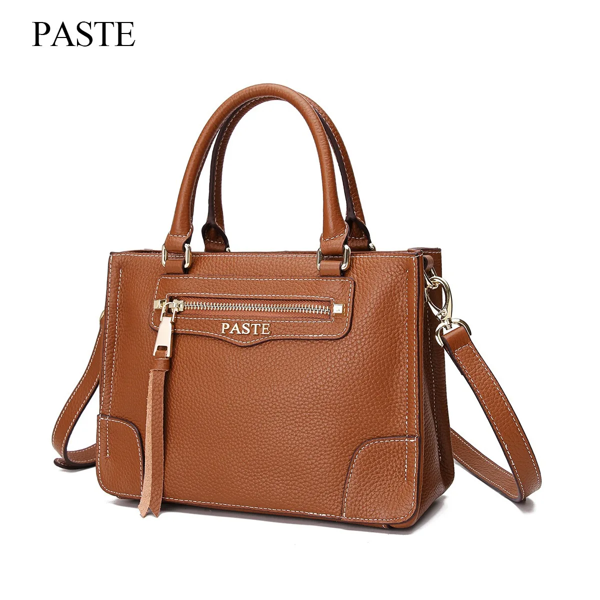 

genuine leather women's bag fashion first layer cowhide smiling face bag portable shoulder messenger bag hundred small squar