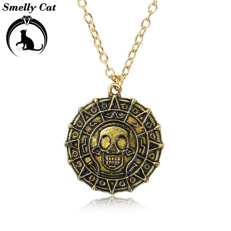Вонючий кот фильм ювелирные изделия Карибы пират Ожерелье Золотая монета цепь