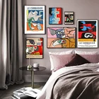 Постеры и принты Le Corbusier абстрактный выставочный постер настенное ИСКУССТВО ЛИНИЯ изображение лица Картина на холсте для комнаты домашний декор