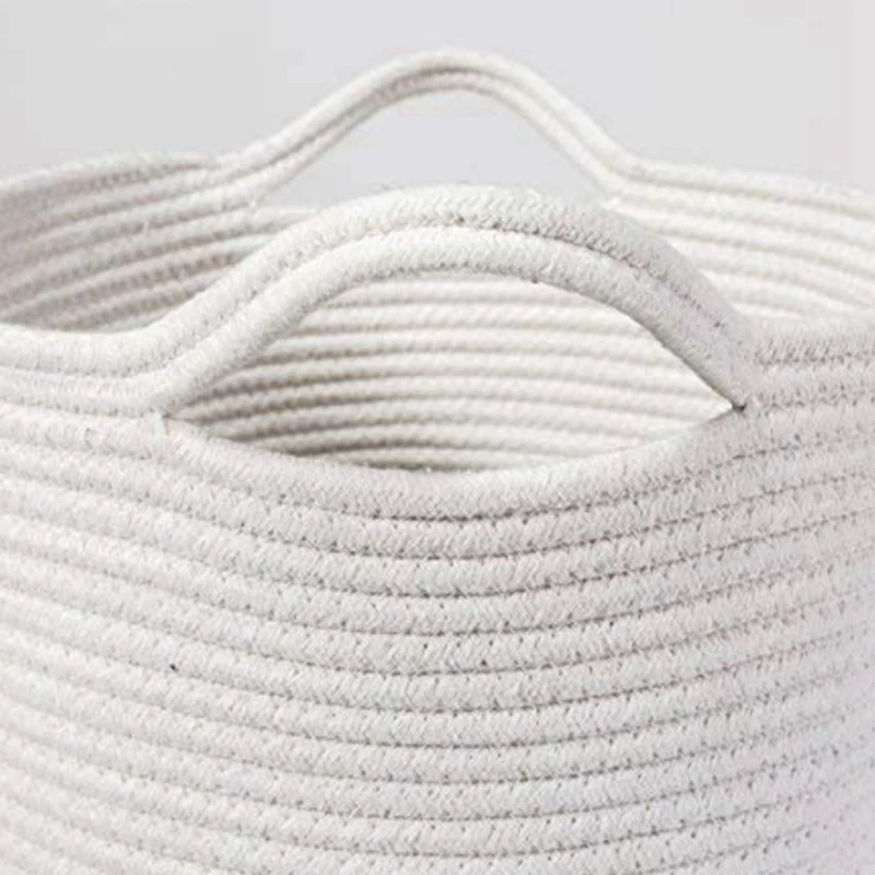 

Cotton Rope Woven Storage Basket Toy Clothes Sorting Storage Basket Dirty Clothes Basket Cotton Rope Basket