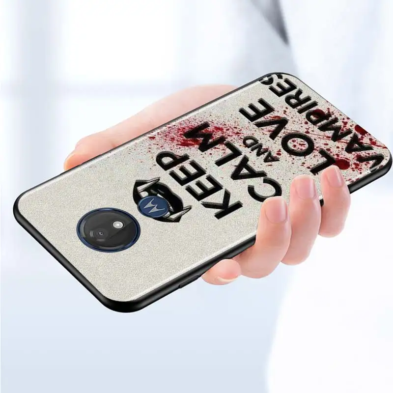 

The Vampire Diaries Fierce for Motorola G9 G8 G E7 E6 One Play Marco Hyper Fusion Stylus Power Edge Plus Black Phone Case