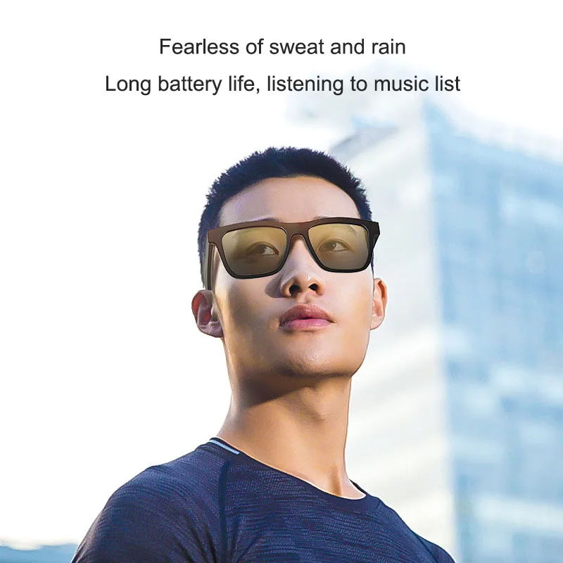 구매 새로운 지능형 안경 E10 선글라스 블랙 기술 블루투스 오디오 안경 럭셔리
