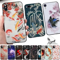 chinese koi fishes phone case for iphone 11 12 13 mini pro xs max 8 7 6 6s plus x 5s se 2020 xr case