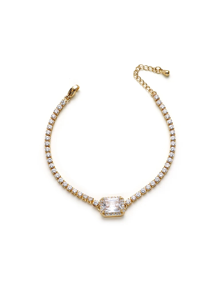 

Light luxury and micro inlaid Zircon Bracelet women's high-level feeling, personality, exquisite hand accessories bracelets