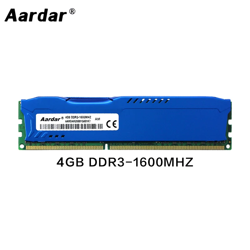 Оперативная память Aardar DDR3 4 ГБ 8 1600 МГц с радиатором высокопроизводительная