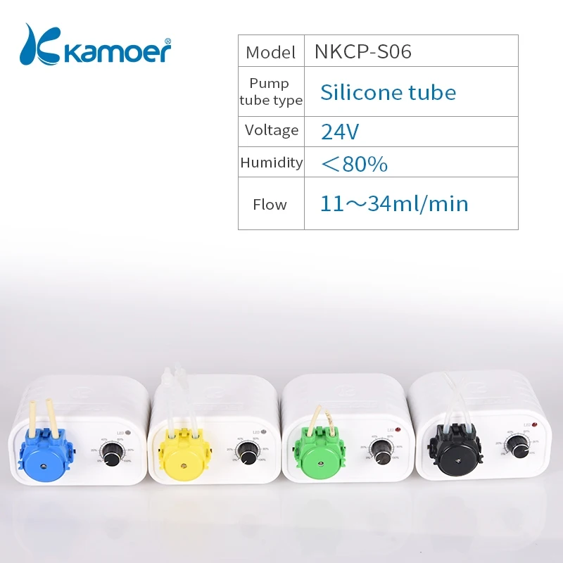 Kamoer NKCP перистальтический насос мини дозировочный насос 24V microdispensing машина завалки регуляцией расхода - Напряжение: NKCP-S06