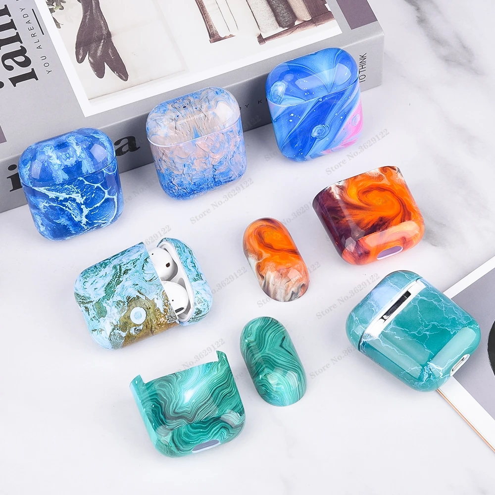 

Luxury Marble Glass Phone Case For iPhone 11 12 mini Pro Max XS X XR 7 8 6 6S Plus SE 2020 Shockproof Case Cover For Airpods 1/2