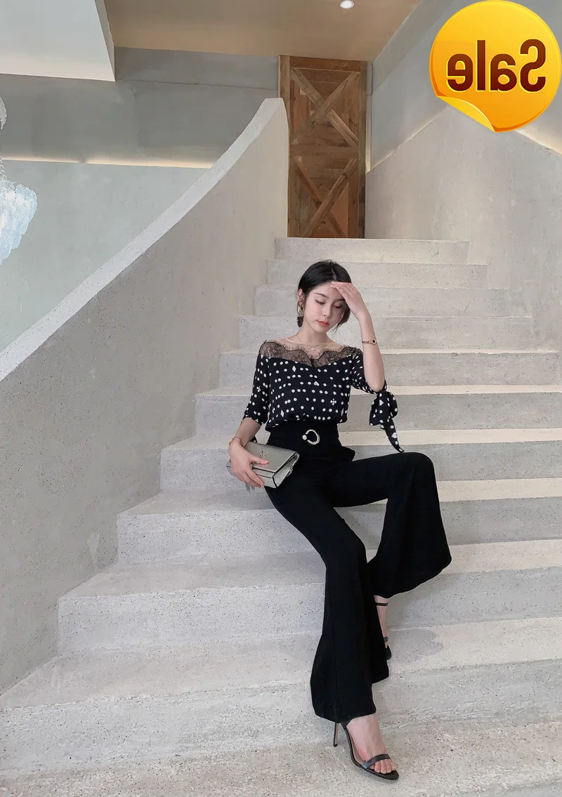 

Женский шифоновый комбинезон, кружевной комбинезон черного или белого цвета, с карманами, в горошек