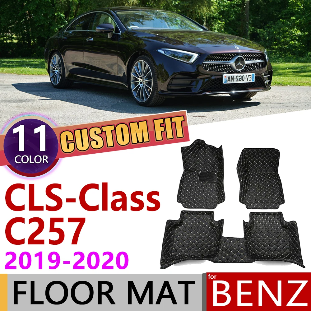 Кожаные автомобильные коврики на заказ для Mercedes Benz CLS Class C257 2019 ~ 2020 C 257 5 мест