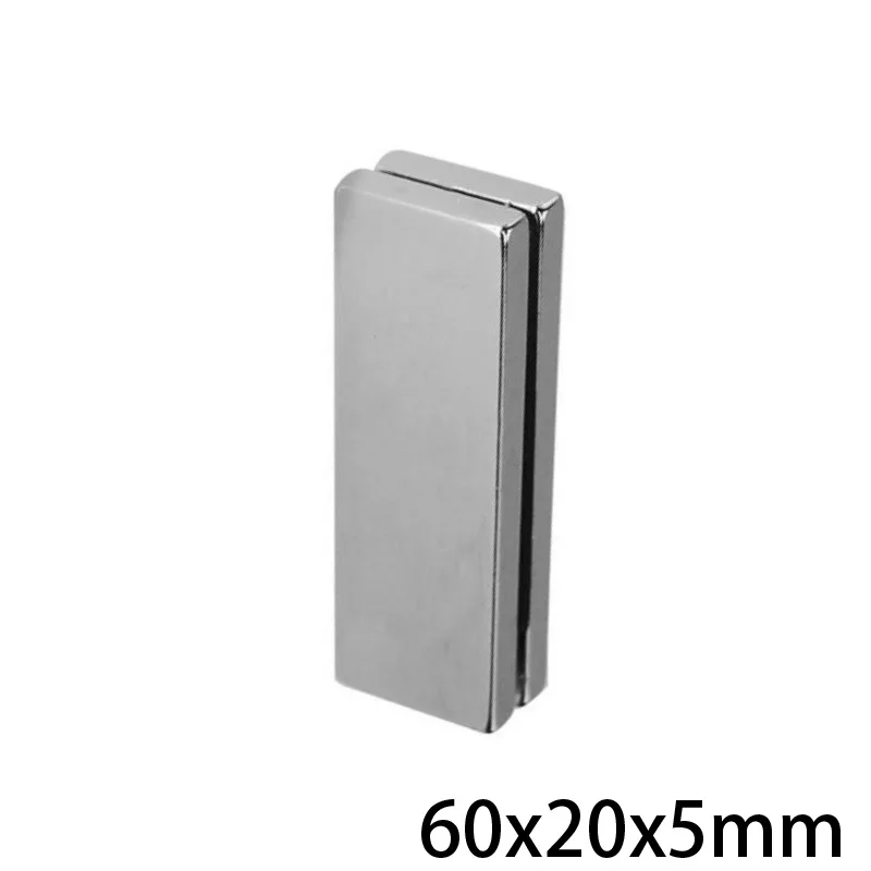 1 ~ 10 шт. 60x20x5 мощные магниты 60mmX20mm N35 Неодимовый Магнит мм постоянные NdFeB 60*20*5