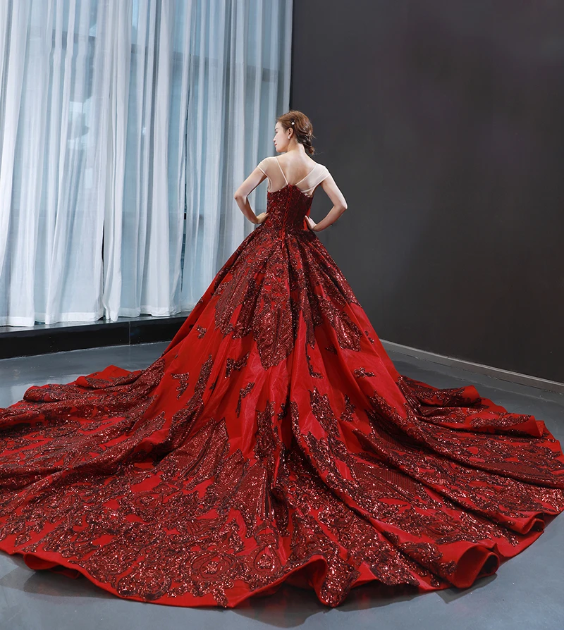 J66948 jancember sexy evening dress satin o neck short sleeve lace up ball gown pattern wine red formal dresses вечернее платье