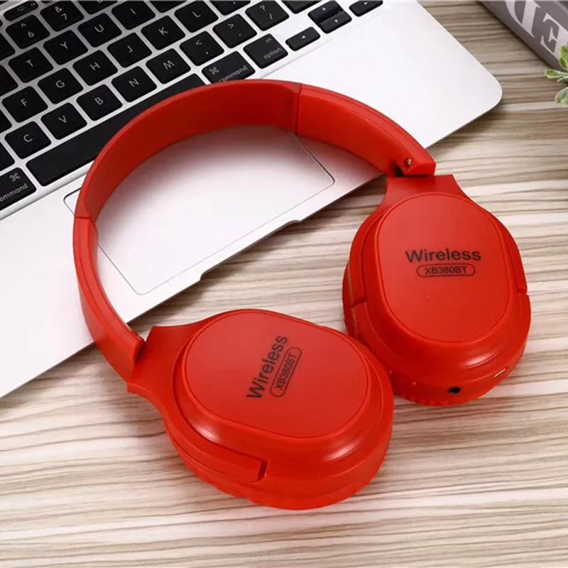 Новейшая Беспроводная Bluetooth гарнитура XB380BT 5 0 Складная спортивная Музыкальная с