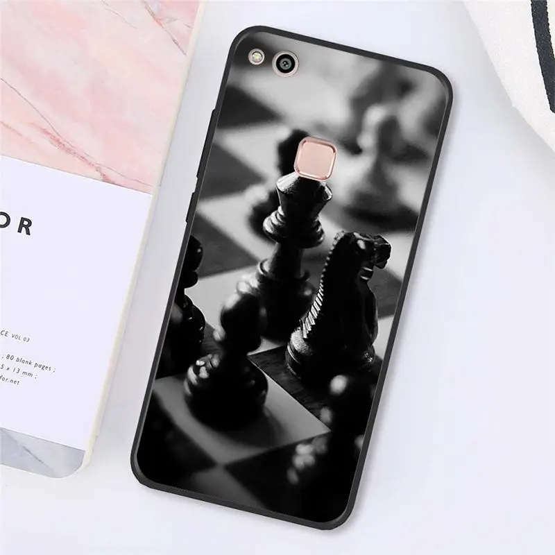 Babaite Черный и белый цвета шахматы чехол для телефона для huawei Y5 II Y6 II Y5 Y6 Y7Prime Y9