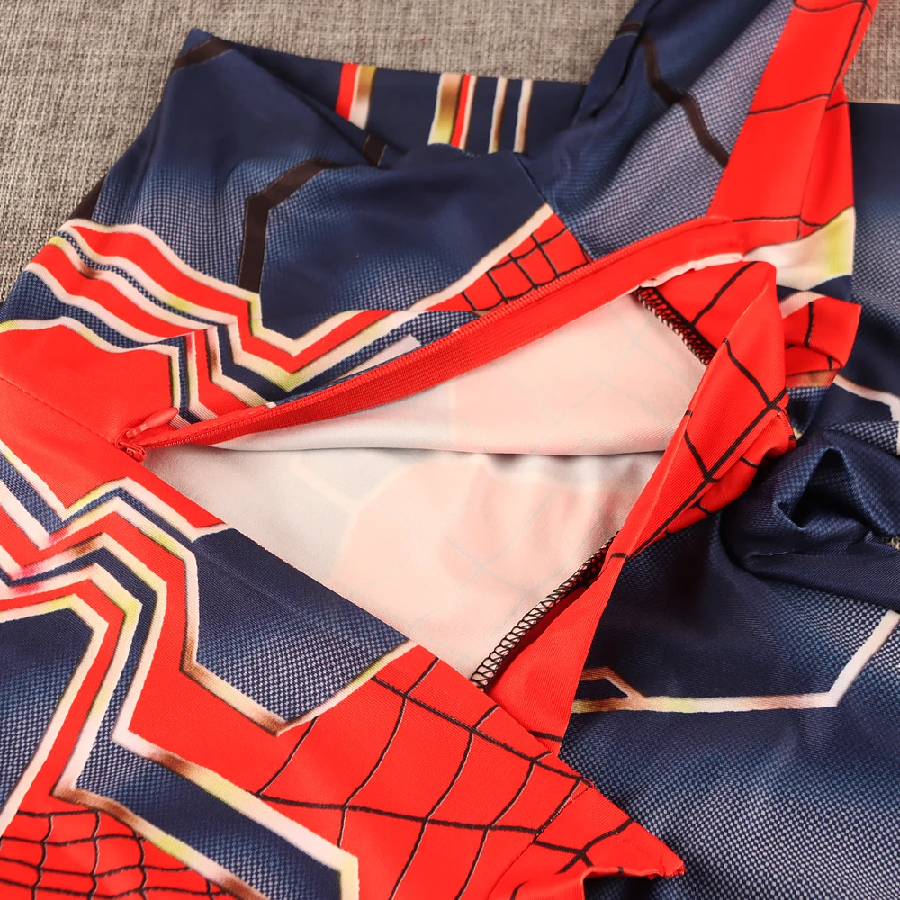 

Halloween Hot Selling Red Birthday Party Spiderboy Costume Adult Suit Jumpsuits Child Cosplay Performance Kids