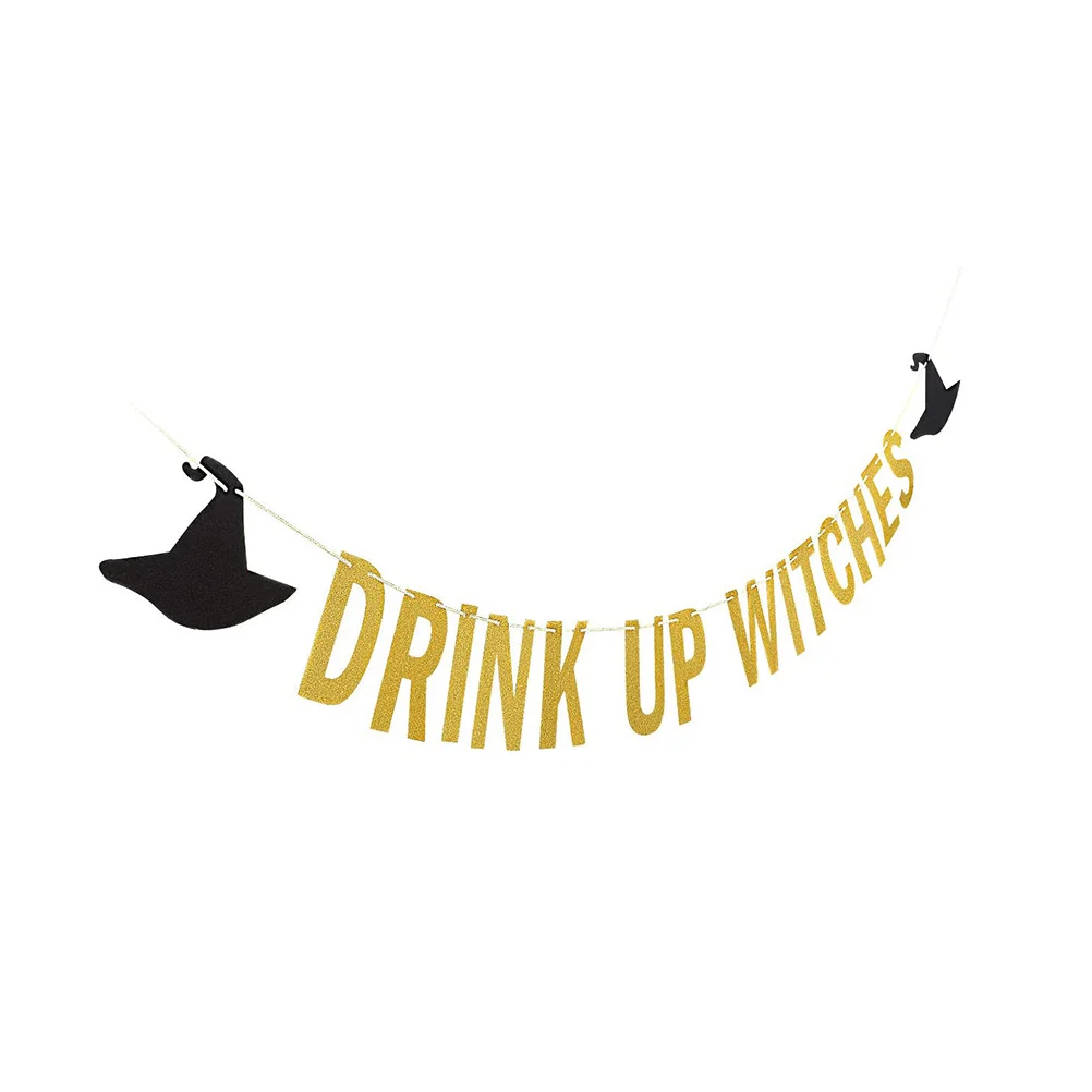 

Decoration Banner Paper Witch Hat Banner DIY Bunting Supplies