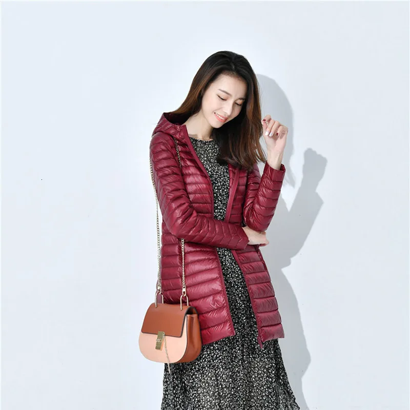 Длинная парка на утином пуху 4XL теплая куртка с перьями для женщин зимнее пальто