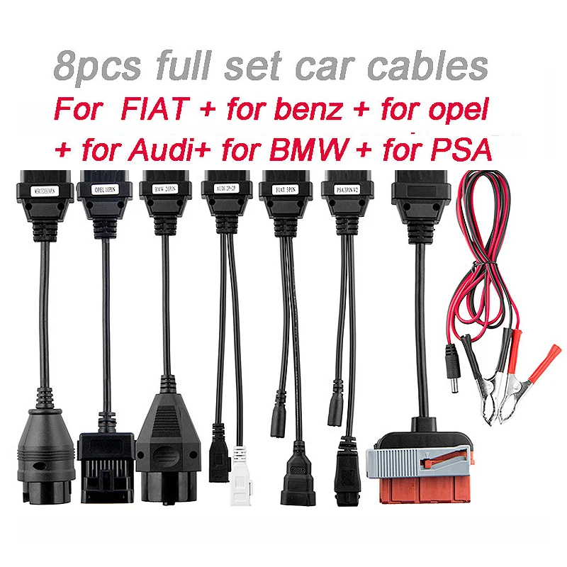 8 шт. A +++ качественные автомобильные кабели для TCS Pro PLUS OBD2 автомобильный диагностический интерфейс инструмент Диагностический адаптер полный комплект Автомобильный Кабель