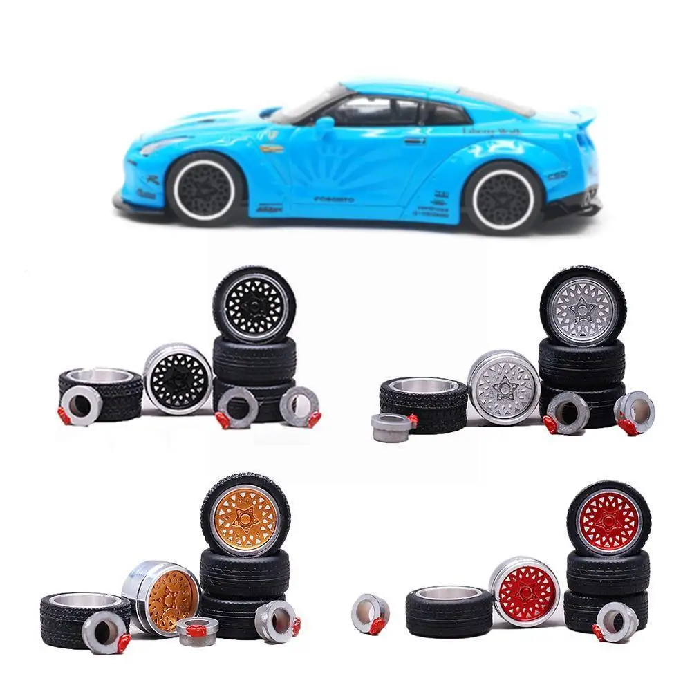 

1/64 Model Modified Tire No.8012 Model Modified Tire Vehicles Wheel Diecasts General Change Car Rubber Toy Tire Alloy Model F1H7