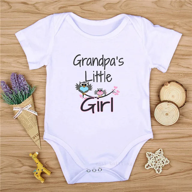 white Grandpas/Боди для маленьких девочек, милые детские боди для новорожденных мальчиков и девочек, подарок для душа для детей от 0 до 24 месяцев - Цвет: white
