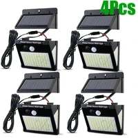 166led 3 sides separable solar light outdoor graden lamp outdoor lighting human body induction solar lamp wall lights cable