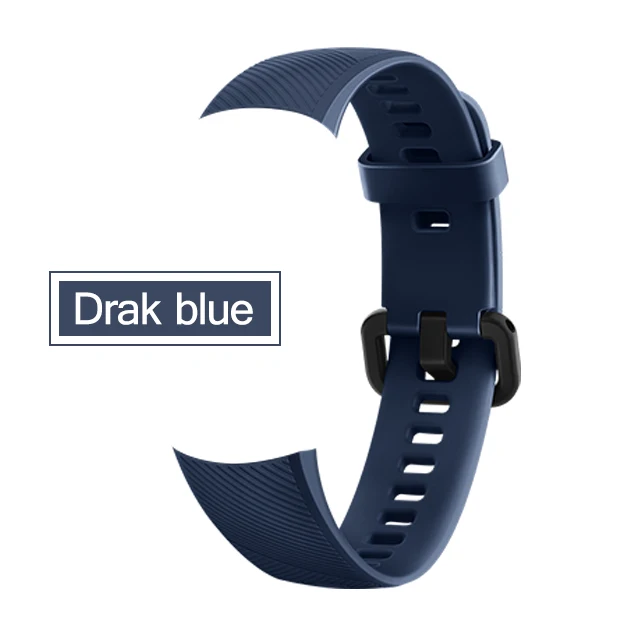 Ремешок на запястье для huawei Honor Band 5/4/3 для huawei группа A2 Smart Watch Sport браслет ремень для huawei Honor Band 5 группа 4 - Цвет: Dark Blue