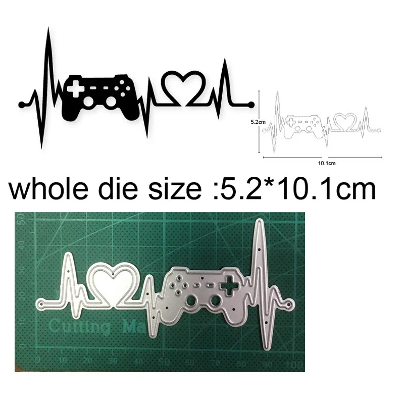 

metal cutting dies cut die mold Gamepad Controller Border decoration Scrapbook paper craft knife mould blade punch stencils dies