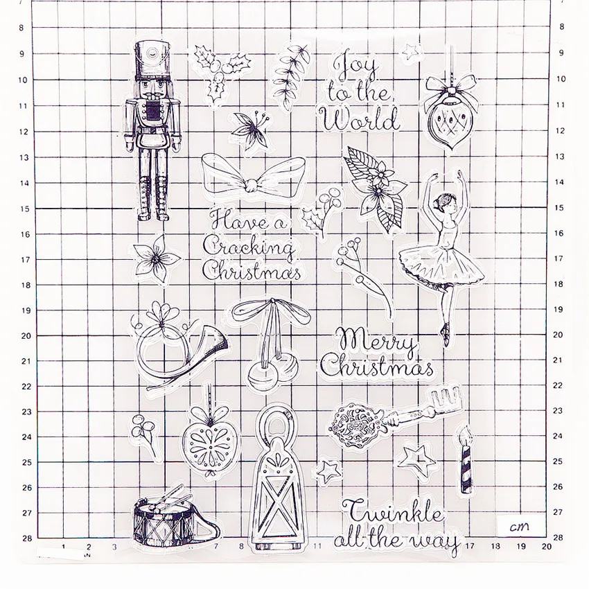 Прозрачные штампы 16 5*22 5 см в виде пасхальных деревьев/Силиконовые пломбы