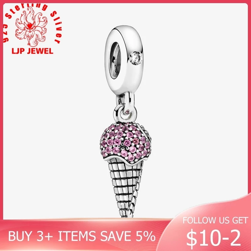 2020 весенние настоящие бусины закрепка шармы в виде конуса мороженого подходят