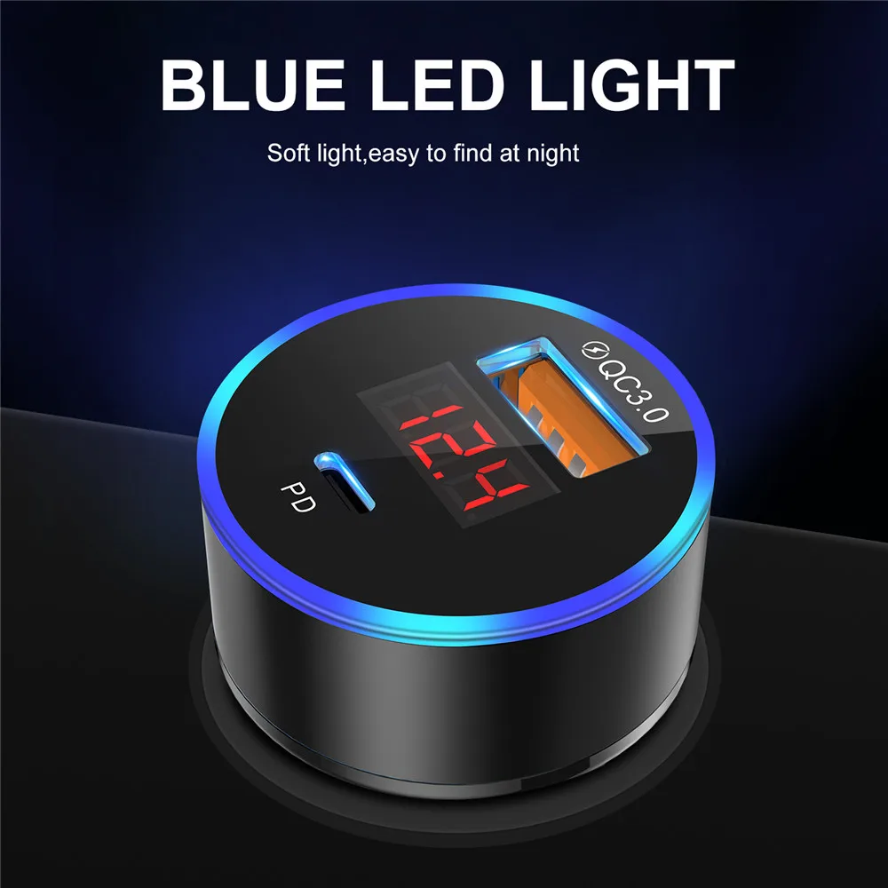 Автомобильное зарядное устройство 6A USB Quick Charge 4 0 QC3.0 Type C мобильный телефон PD 36 Вт