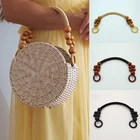 Ретро сумка ручка деревянный бисер веревка сумка ремешок ручка плечевой ремень для сумки Сделай Сам сменная сумка аксессуары фурнитура для сумок